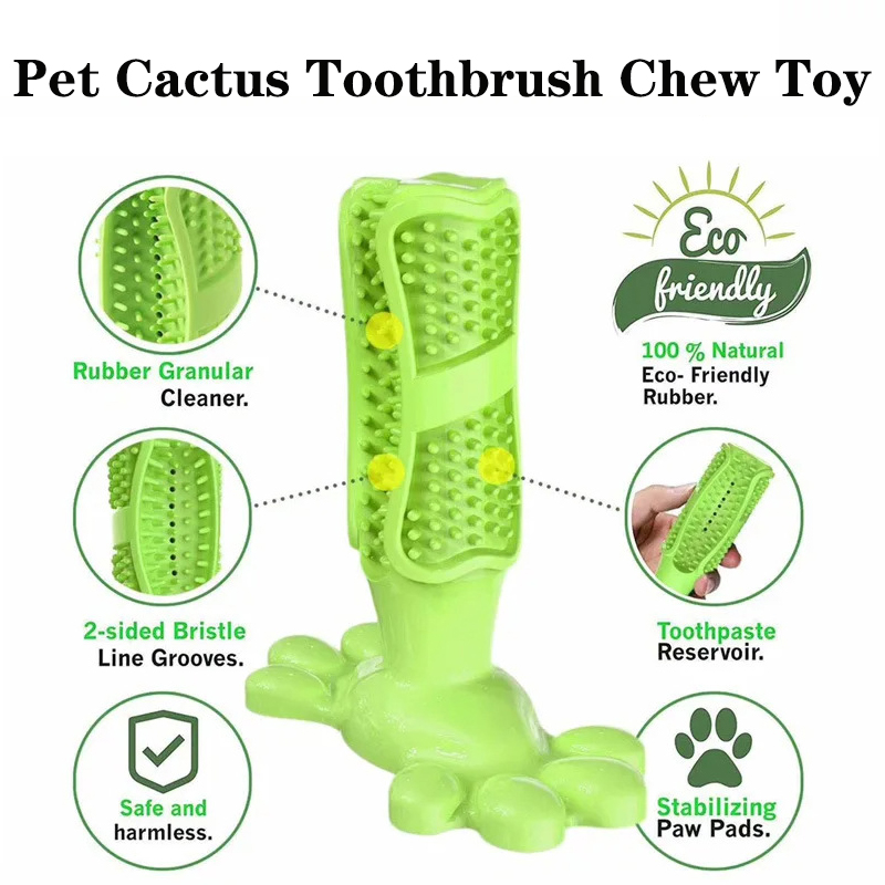 Rubber Treat Dispensing Dog Toy - Pet Dog Cactus Interaktywna gumowa odporna