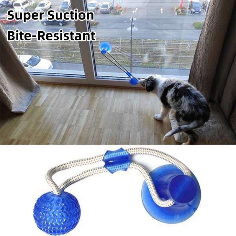 Suction Cup Dog Tug Toy - Wytrzymała zabawka dla psa z przyssawką,