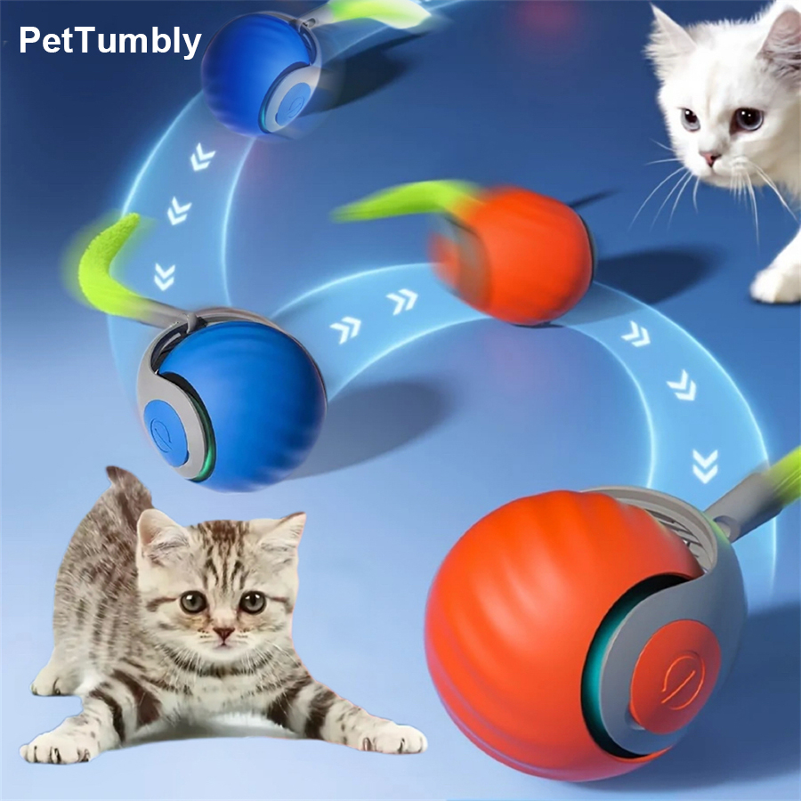 Automatic Moving Dog Ball - Interaktywna piłka dla kota, automatyczna piłka